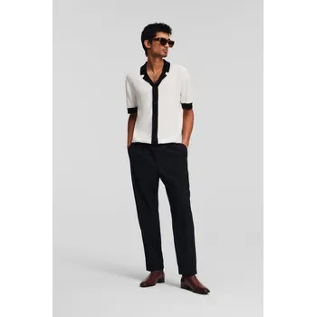 Pánské kalhoty KALHOTY KARL LAGERFELD TAILORED RELAXED PANTS BLACK IRIS