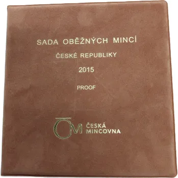 Česká mincovna Sada oběžných mincí 2015 proof - semišová etue