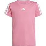Dětské triko adidas TRAINING ESSENTIALS 3 STRIPES TEE 152 Růžová, Bílá