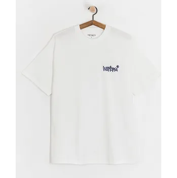 Carhartt WIP Wiptopia Script (white/blue) XXL, bílá