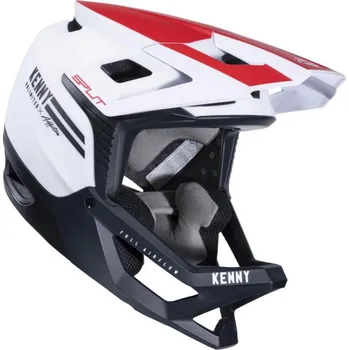 Sportovní chránič KENNY Cyklistická přilba - SPLIT - bílá/červená (57-58 cm)
