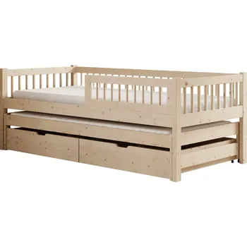 Postel ADRK Rozkládací postel ORIO, CH-ORI-P-180-M, 180x80 cm s matrací, borovice