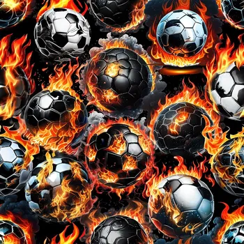 Úplet, Černobílé hořící míče (E) (Top kvalitní úplet Bella digitisk)