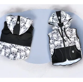 Dětská softshell vesta vlci na šedé Dětská vesta