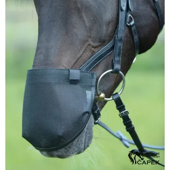 Koňská maska proti hmyzu Síťka Busse -FLY PROFESSIONAL ANATOMIC- - Černá - Cob/Full