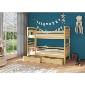 Postel ADRK Patrová postel ADA, CH-ADA-PINE-188+M-E495, 180x80 cm s matrací, borovice