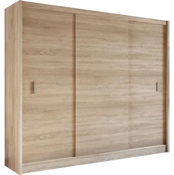 Šatní skříň Šatní skříň s posuvnými dveřmi SAPHIRA 250x215 cm dub sonoma