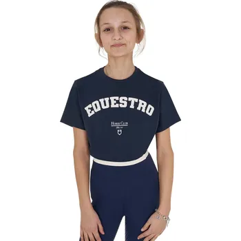 Chlapecké tričko EQUESTRO Tričko bavlněné Horse Club Equestro, dívčí, navy 10 let