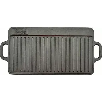 Grilovací rošt Plát gril obdélník, litinový 51 x 24 cm (drážky vytvářejí krásný vzor a odvádějí přebytečný tuk z Litinové grilovací pánve )