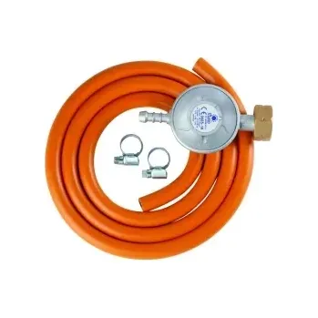 Vařič Hadice s regulačním ventilem - set Meva (sada pro bezpečné připojení plynových vařičů a hořáků při vaření a grilování doma i v kempu)