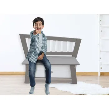 Zahradní lavice Axi Zahradní lavička s úložným prostorem Corky šedo/bílá