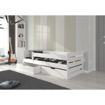 Postel ADRK Postel BEMMA, CH-Bem-W-205+M-E2039, 200x90 cm s matrací, bílá