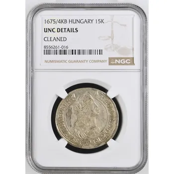 Mincovna Kremnica XV (15) Krejcar 1675/4 KB Leopold I. NGC UNC DETAILS