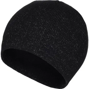 Čepice Dívčí pletená čepice Lewro BISA 12/15 Černá, Stříbrná