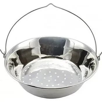 Koš do kotle 40 cm nerezovový (nízký koš do kotle s nerezovou povrchovou úpravou 40 cm na vaření masa, zeleniny, ovaru)