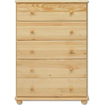 Komoda Max-i Komoda dřevěná KD 114 s 5 zásuvkami | MASIV BOROVICE Zvolte barvu:: moření dub