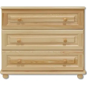 Komoda Max-i Komoda dřevěná KD 106 se 3 zásuvkami | MASIV BOROVICE Zvolte barvu:: moření ořech