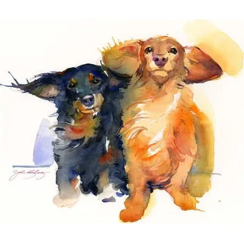 Plakát Plakát, Obraz - Dacshund Duo, 2014,, Keeling, John