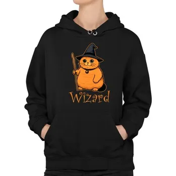 Žertovný předmět Wizard - kočičí čaroděj - dámská mikina s potiskem- Tričkový.cz