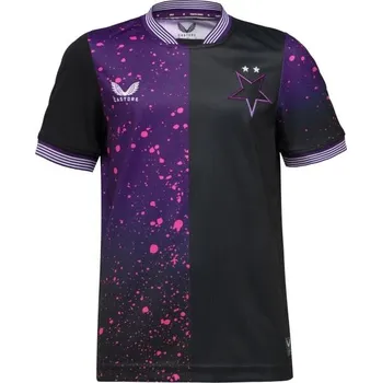 CASTORE Dětský fotbalový dres SLAVIA PRAGUE AWAY SS SHIRT JR S Černá, Fialová, Bílá