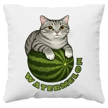 Žertovný předmět Watermelon - kočka na melounu - polštář s potiskem- Tričkový.cz