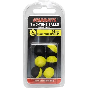 Boilies Starbaits Plovoucí Kulička Two Tones Balls 14mm 6ks Varianta: Černá/žlutá, Průměr: 14mm