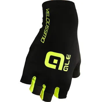 Cyklistické rukavice ALÉ Cyklistické rukavice krátkoprsté - VELOCISSIMO - žlutá/černá S