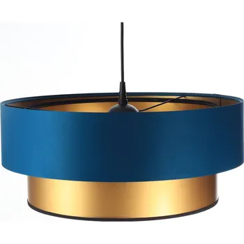 BPS koncept Závěsné svítidlo DUO ellegant modré, 1xE27, ø 60 cm Barva: Zlatá