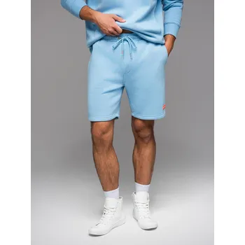 Pánské kraťasy Unisex teplákové šortky s žebrovaným pasem - modré V8 OU-SRBC-0101 - XS/S