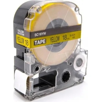 Epson Label Cartridge Strong Adhesive LK-5YBW Black/Yellow 18mm (9m)