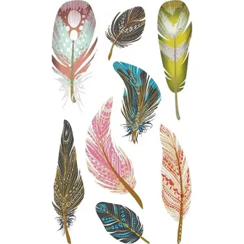 Party dekorace Tvořílci.cz Nálepky Mini pírka 7,5 x 12,3cm