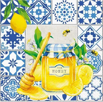 Papírový ubrousek Dekorační papírové ubrousky PAW CITRUS AND HONEY 20 ks