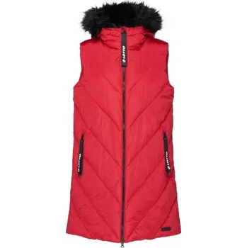 Dámská vesta Delší dámská prošívaná vesta Lotto DREDA L Červená, Černá, Bílá