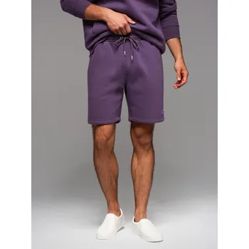 Pánské kraťasy Unisex teplákové šortky se stahovací šňůrkou v pase - fialové V13 OU-SRBC-0101 - M/L