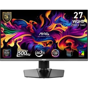 Monitor MSI MAG/272QP X50/26,5"/QD-OLED/QHD/500Hz/0,03ms/Černá/3R