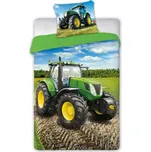 Detské povlečení Traktor zelený 140 x 200 + 70 x 90 cm FARO 228376972