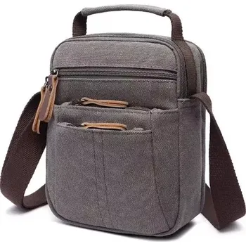 Canvasio pánská plátěná taška přes rameno Ramiro Šedá