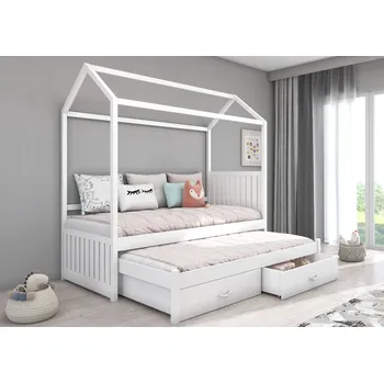 Postel ADRK Rozkládací postel JONASZEK, CH-Jon-W-190-E1171, 180x80 cm, bílá