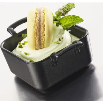 REVOL Belle Cuisine Noir 0,08 l černá - porcelánová mísa na koktejly / zapékací mísa