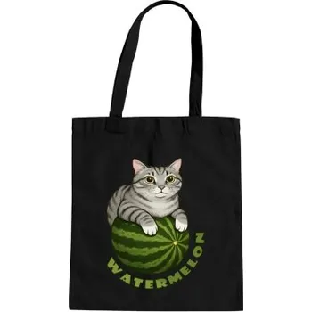 Žertovný předmět Watermelon - kočka na melounu - taška s potiskem- Tričkový.cz