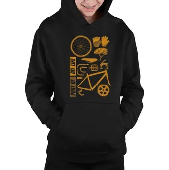 Žertovný předmět Part of my life - část mého života - kolo - dětská mikina s kapucí- Tričkový.cz