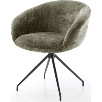 Jídelní židle Jídelní židle Vinka-Flex s područkami žinylka olivová křížová podnož