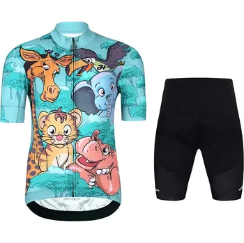 cyklistický dres HOLOKOLO Cyklistický krátký dres a krátké kalhoty - SAFARI - vícebarevná/tyrkysová/černá