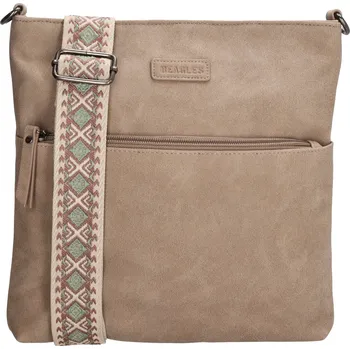 Beagles Malaga dámská crossbody taška s dekorativním popruhem - taupe - 26,5 cm