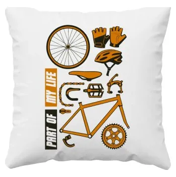 Žertovný předmět Part of my life - část mého života - kolo - polštář s potiskem- Tričkový.cz