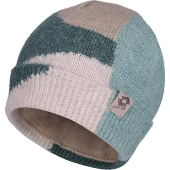 Čepice Dívčí pletená čepice Lotto WINTY UNI Světle zelená, Tmavě modrá, Béžová