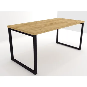 Jídelní stůl Kronospan Dub Craft zlatý podnož EC5208-Z černá 140 x 80 cm, Tloušťka desky: 25 mm