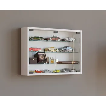 Komoda VCM Nástěnná vitrína Mandosa M, bílá 650540