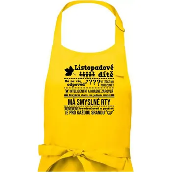 Kuchyňská zástěra Narozeniny listopad - Dámská zástěra na vaření - Univerzální velikost ( Žlutá )