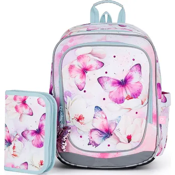 Školní batoh Malý set do školy Topgal ENDY, s motýly